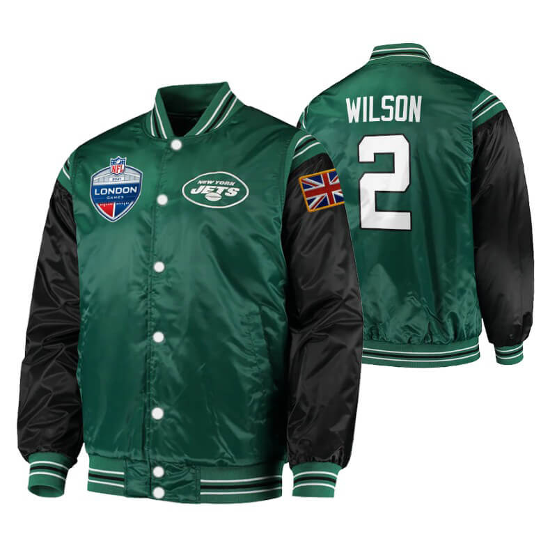 Zach Wilson 2 New York Jets NFL Satin Jacket (1) Zach Wilson 2 New York Jets NFL Satin Jacket