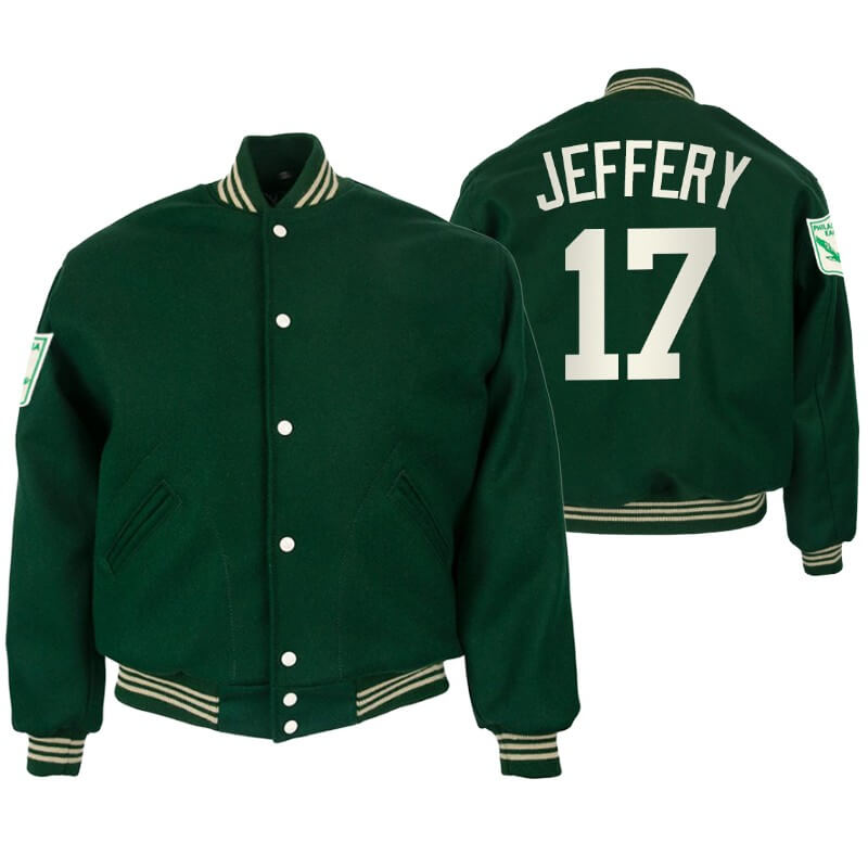 Alshon Jeffery Philadelphia Eagles NFL Varsity Jacket (1) Alshon Jeffery Philadelphia Eagles NFL Varsity Jacket