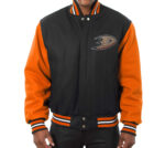 Anaheim Ducks Black Orange Two Tone Wool Jacket