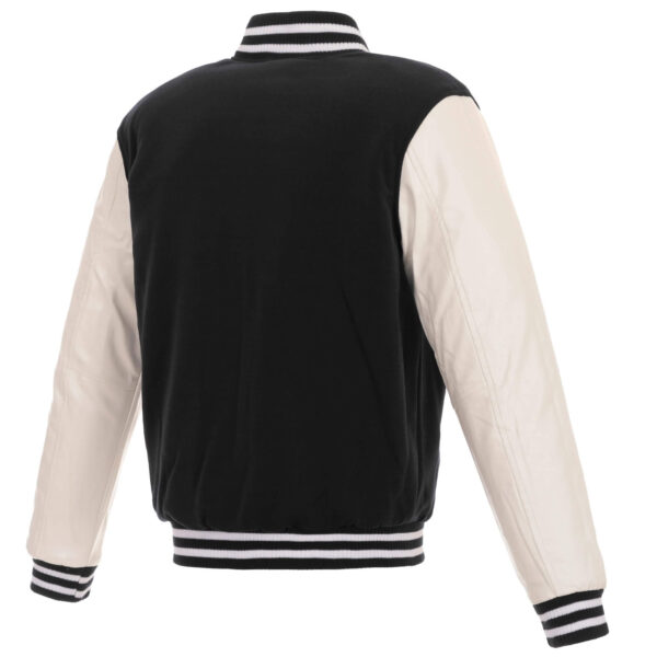 Anaheim Ducks Black White JH Design Varsity Jacket