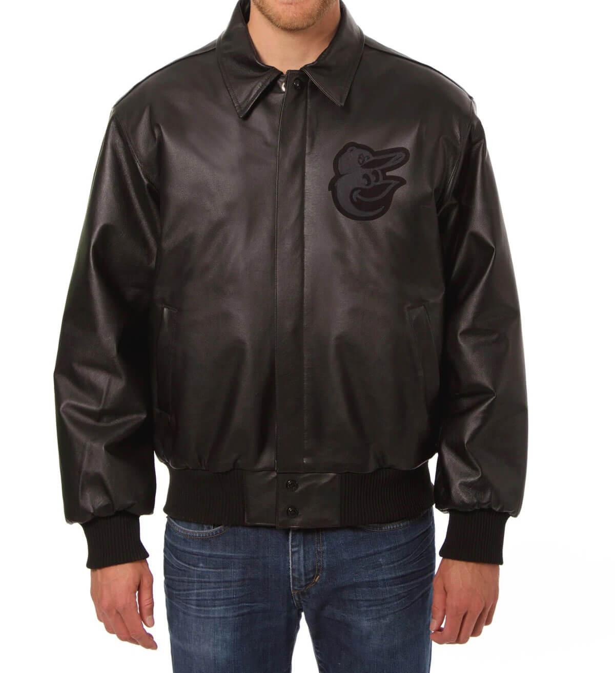 Baltimore Orioles MLB Black Leather Jacket (1) Baltimore Orioles MLB Black Leather Jacket