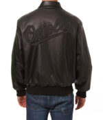 Baltimore Orioles MLB Black Leather Jacket