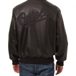 Baltimore Orioles MLB Black Leather Jacket