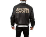 Black Arizona Coyotes Leather NHL Jacket