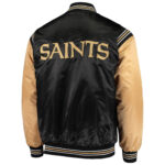 Black Gold New Orleans Saints NFL Satin Jacket