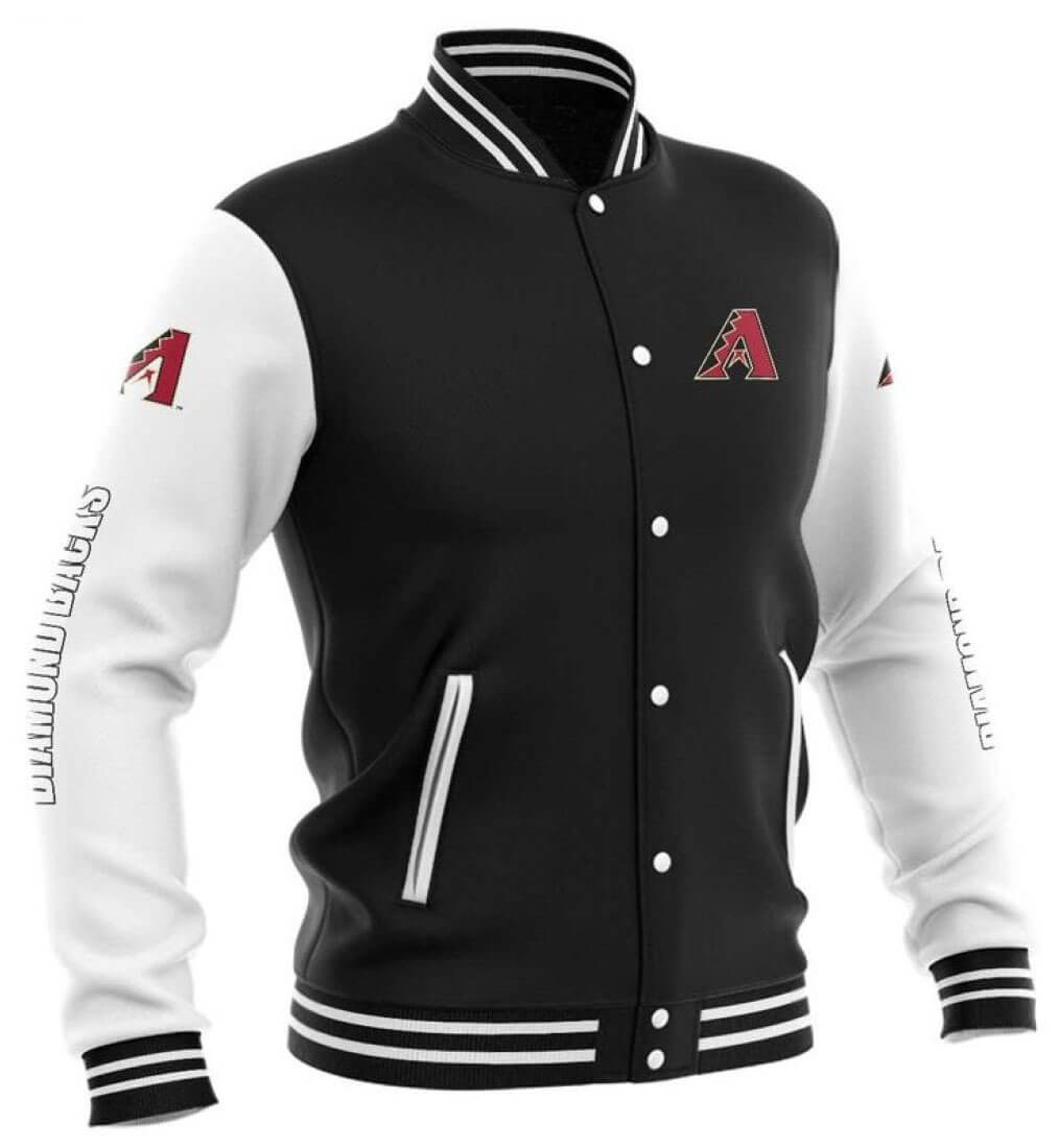 Black MLB Arizona Diamondbacks Baseball Jacket (1) Black MLB Arizona Diamondbacks Baseball Jacket