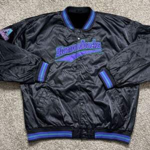 Black MLB Arizona Diamondbacks Satin Jacket