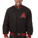 Black MLB Arizona Diamondbacks Varsity Jacket