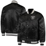 Black NFL Las Vegas Raiders Satin Jacket
