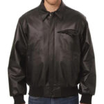 Black New England Patriots NFL Leather Jacket