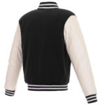 Black White New Orleans Saints NFL Varsity Jacket