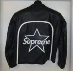 Black White Supreme Leather Jacket