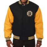 Boston Bruins Black Yellow Wool Jacket