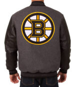Boston Bruins NHL Black Varsity Jacket