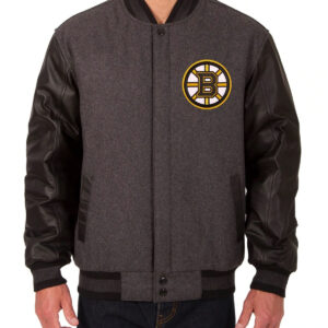 Boston Bruins NHL Black Varsity Jacket