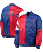 Buffalo Bills Royal Red Tricolor NFL Satin Jacket