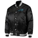 Carolina Panthers Black NFL Satin Jacket Front