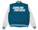 Carolina Panthers NFL Blue White Varsity Jacket Back