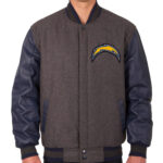 Charcoal Navy Los Angeles Chargers NFL Varsity Jacket