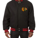 Chicago Blackhawks Black Wool Jacket