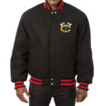 Chicago Blackhawks NHL Black Wool Jacket