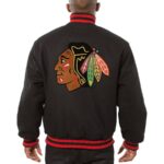 Chicago Blackhawks NHL Black Wool Jacket