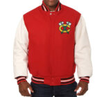 Chicago Blackhawks Two Tone Wool and Leather Jacket