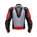 Custom Black And Gray Motorcycle Leather Jacket