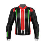 Custom Motorcycle Racing Black Leather Jacket