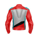 Custom Red And Gray Motorcycle Racing Leather Jacket