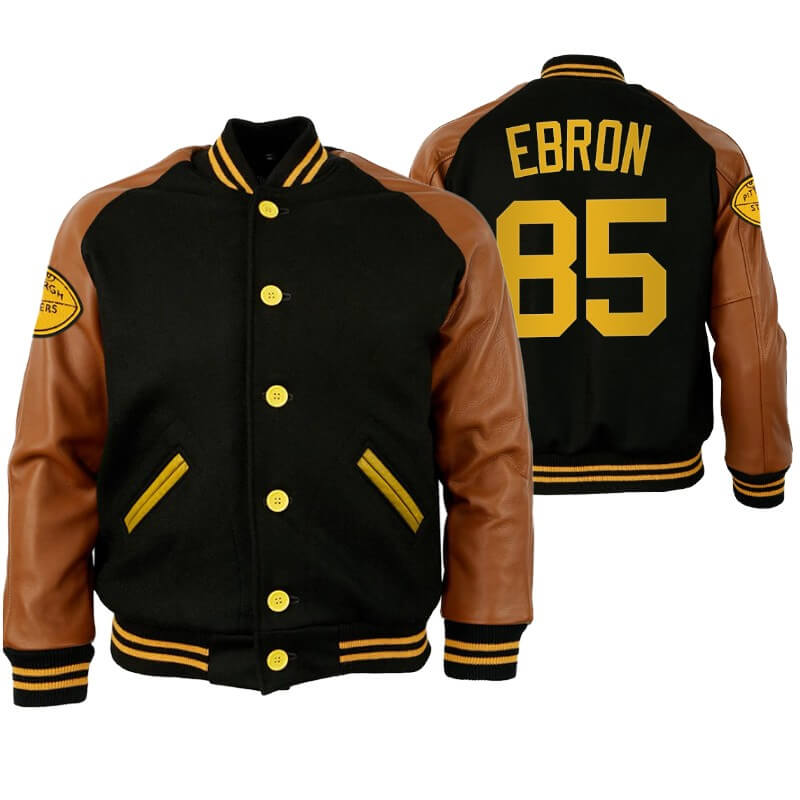 Eric Ebron Pittsburgh Steelers NFL Varsity Jacket (1) Eric Ebron Pittsburgh Steelers NFL Varsity Jacket