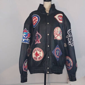 JH Design MLB Multi Team Leather Jacket