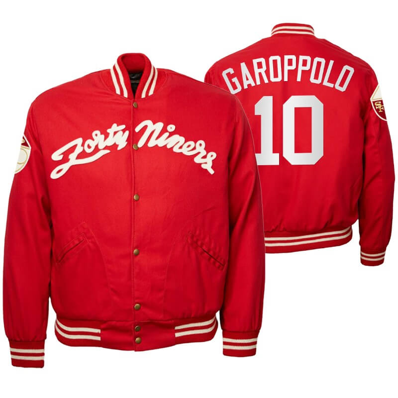 Jimmy Garoppolo NFL San Francisco 49ers Satin Jacket (1) Jimmy Garoppolo NFL San Francisco 49ers Satin Jacket