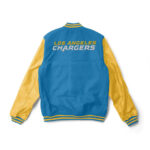 Los Angeles Chargers Light Blue And Yellow Varsity Jacket