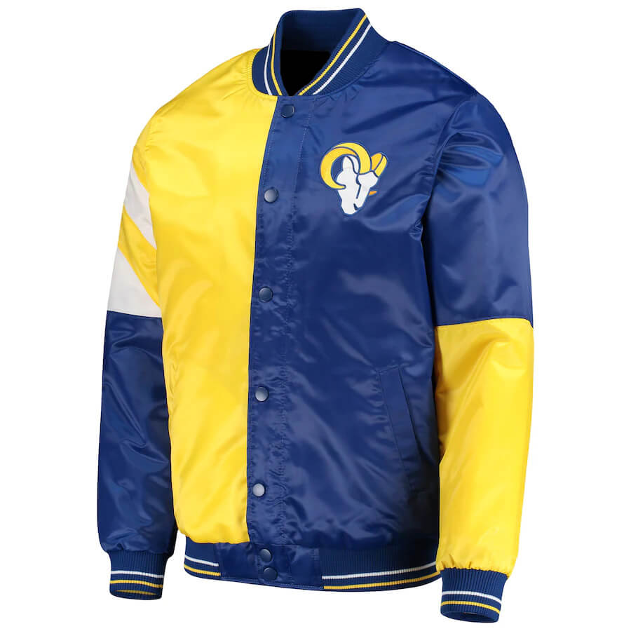 Los Angeles Rams NFL Multicolor Satin Jacket (1) Los Angeles Rams NFL Multicolor Satin Jacket