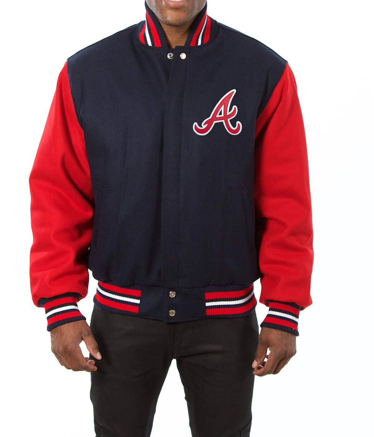 Vintage MLB Atlanta Braves Varsity Jacket Size Large Made in USA