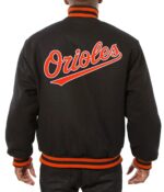 MLB Baltimore Orioles Black Wool Jacket