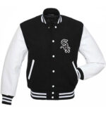 MLB Black And White Chicago White Sox Varsity Jacket