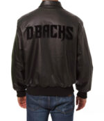 MLB Black Arizona Diamondbacks Leather Jacket