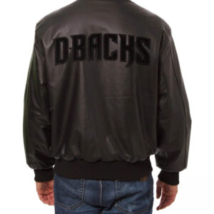 MLB Black Arizona Diamondbacks Leather Jacket