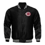 MLB Black Cincinnati Reds Locker Room Satin Jacket