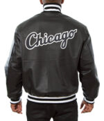 MLB Chicago White Sox Black Leather Jacket