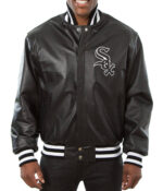 MLB Chicago White Sox Black Leather Jacket