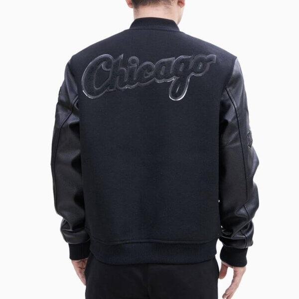 MLB Chicago White Sox Black Varsity Jacket