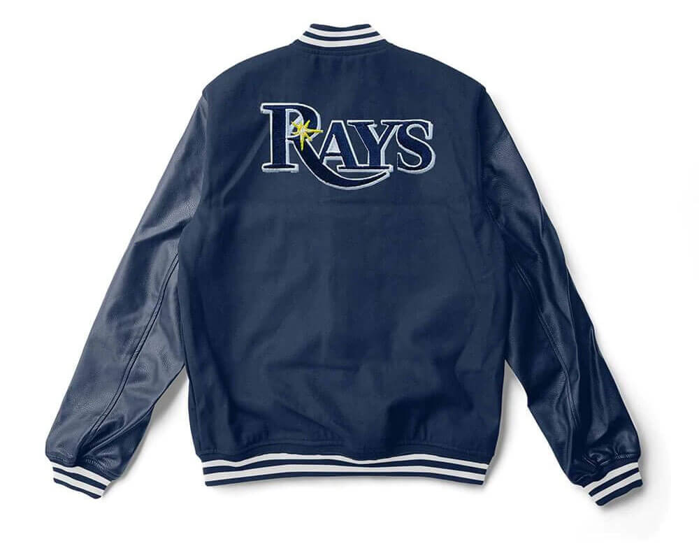 MLB Tampa Bay Rays Letterman Varsity Jacket (2) MLB Tampa Bay Rays Letterman Varsity Jacket