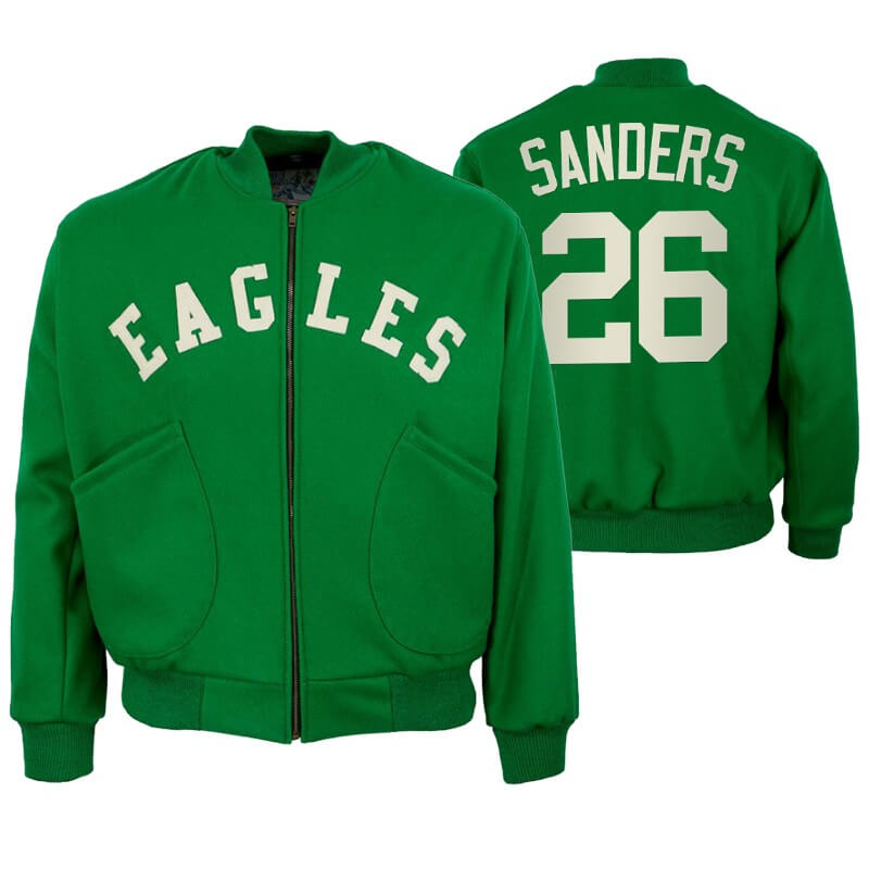 Miles Sanders NFL Philadelphia Eagles Varsity Jacket (1) Miles Sanders NFL Philadelphia Eagles Varsity Jacket