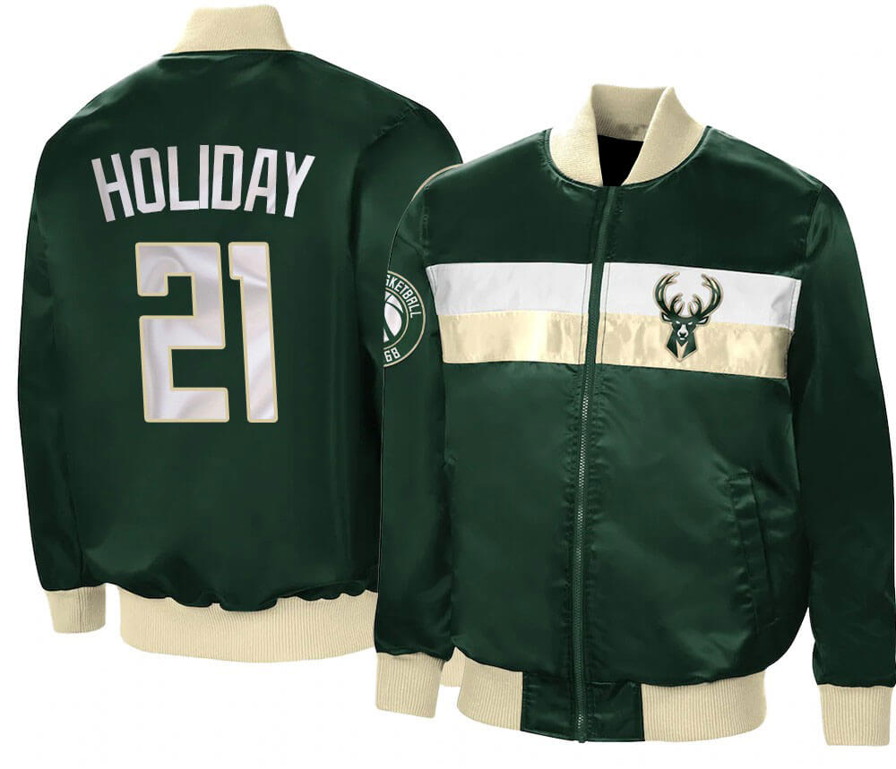 Milwaukee Bucks Leather Bomber Jacket Best Gift For Men And Women Fans