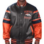 Multicolor NFL Denver Broncos Leather Jacket