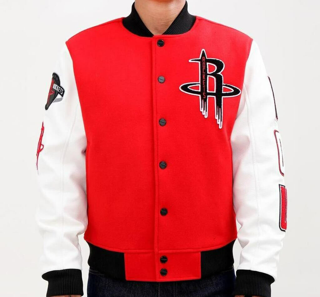 Houston Rockets Starter The Draft Pick Varsity Satin Full-Snap Jacket - Red