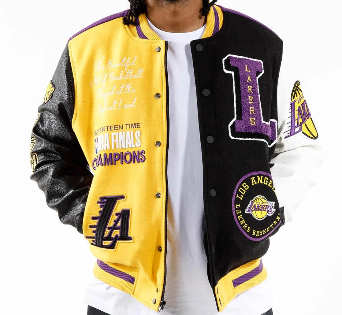 Maker of Jacket NBA Teams Jackets Los Angeles Lakers Blue Varsity Baseball